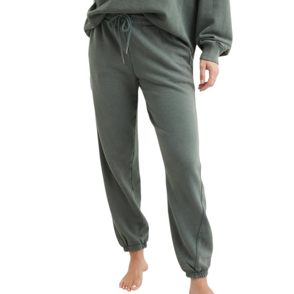 Aerie The Chill Jogger Comfy Lounge Sweatpants Drawstring Waist Green XL